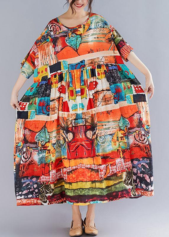 Women's Round Neck Tight Cotton Short Sleeve Dress