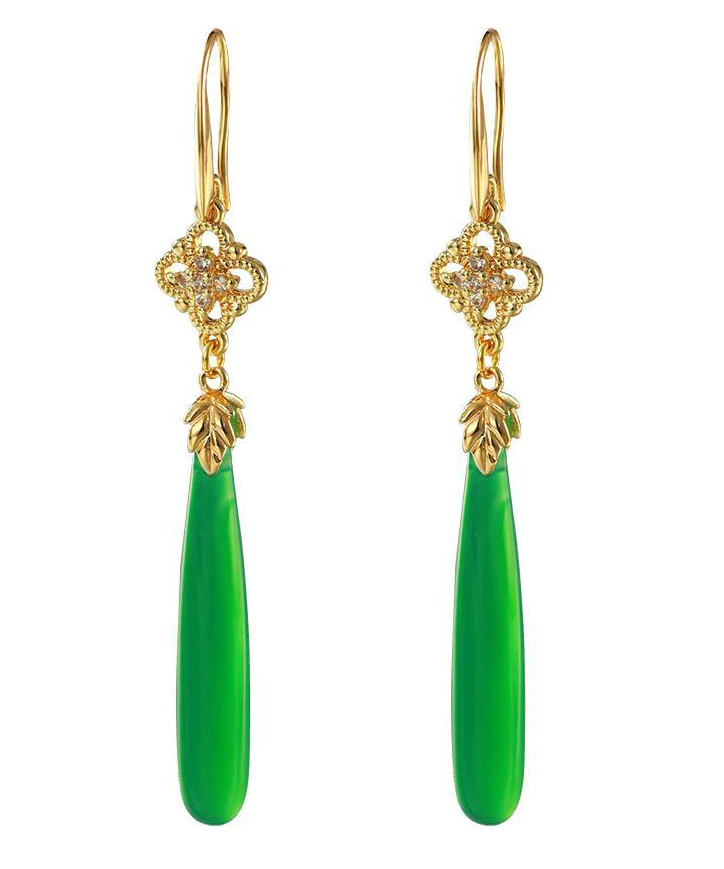 Nauk Copper Gold-Plated Tassel Dangle Earrings