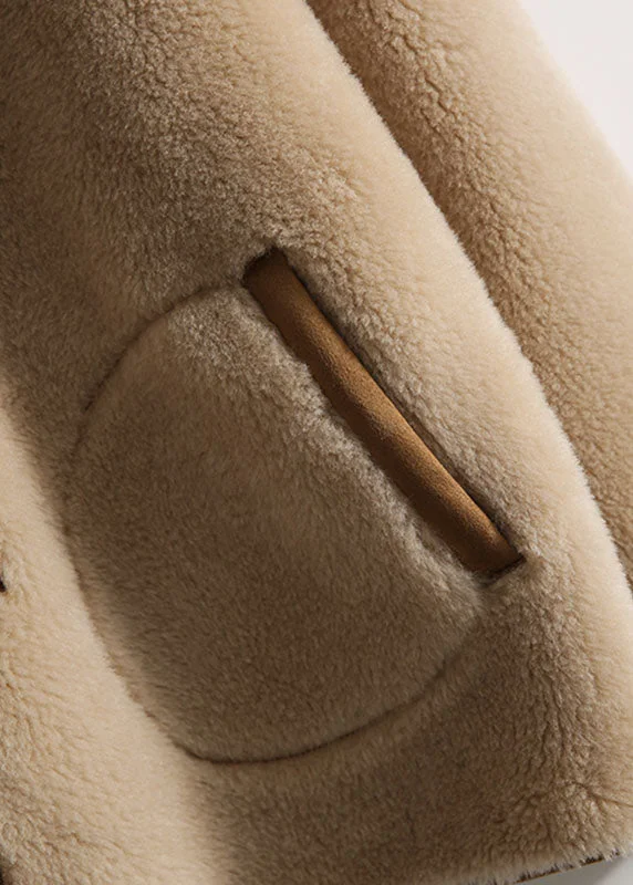Women's Plus Size Patchwork Button Hooded Faux Fur Long Sleeve Coat