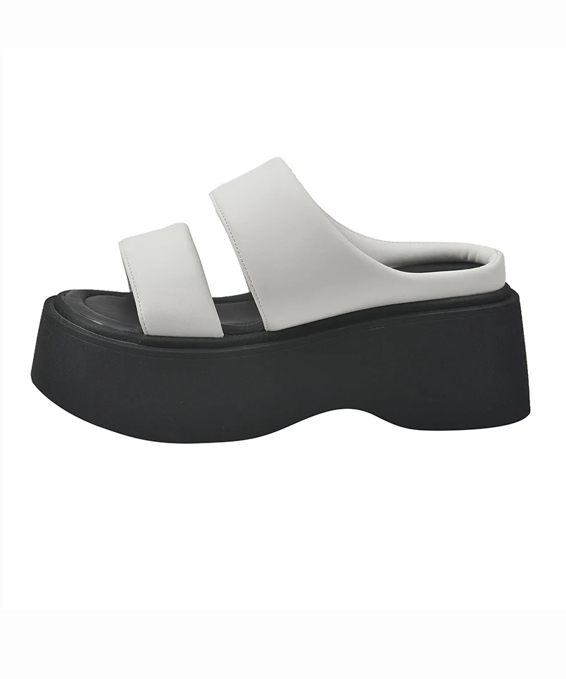 Silver Fashion Thick Bottom Open Toe Sandals