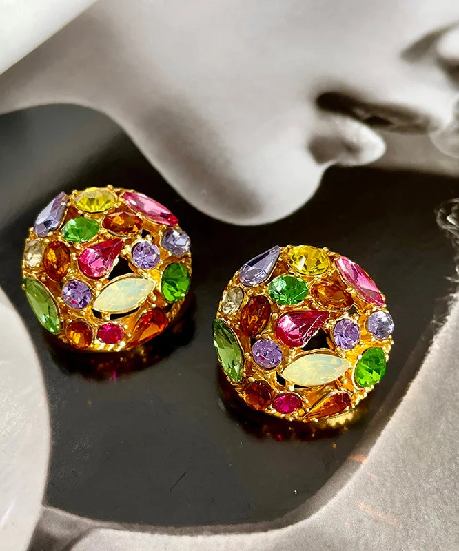 Personalized Geometric Color Clash Earrings