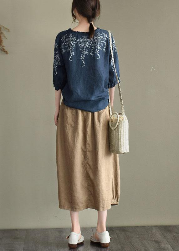 Lantern Sleeve Thin Linen Shirt