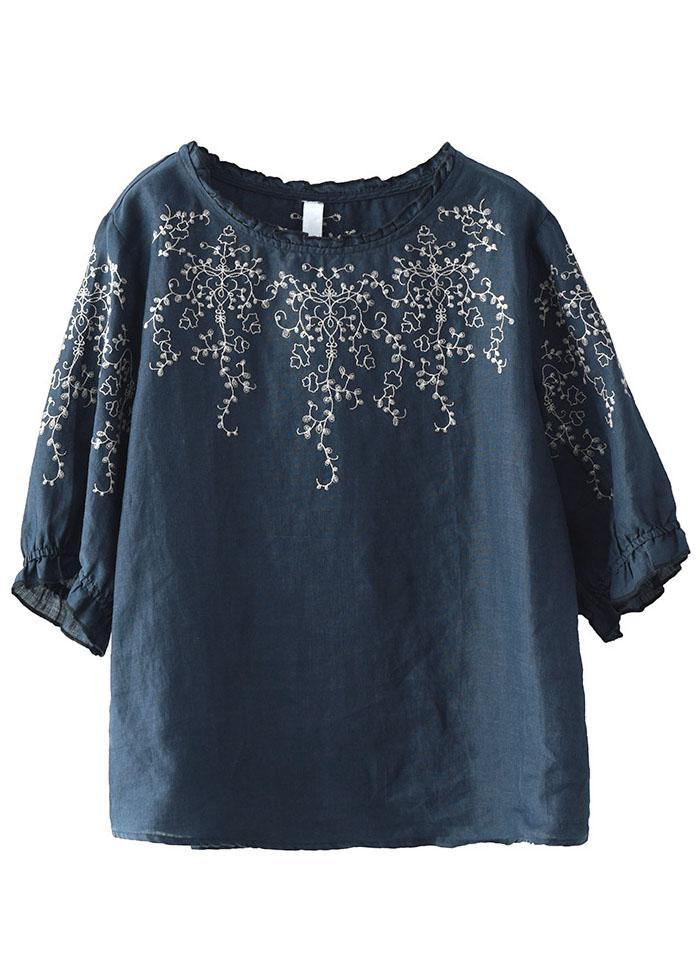 Lantern Sleeve Thin Linen Shirt