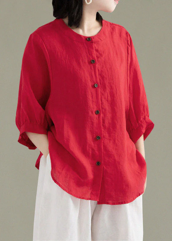 Vintage Lantern Sleeve Cardigan Shirt
