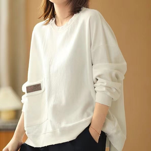 Versatile Loose Round Neck Sweatshirt