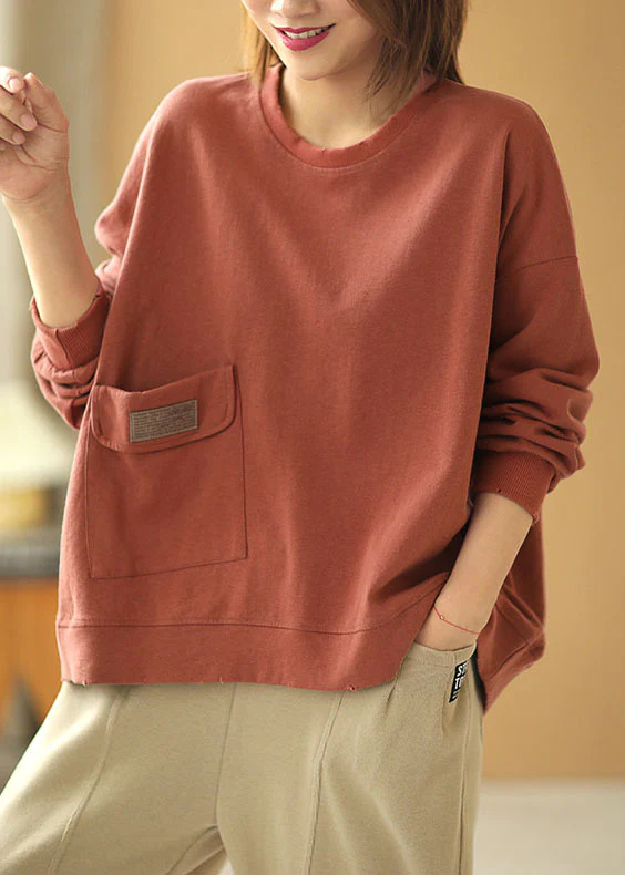 Versatile Loose Round Neck Sweatshirt