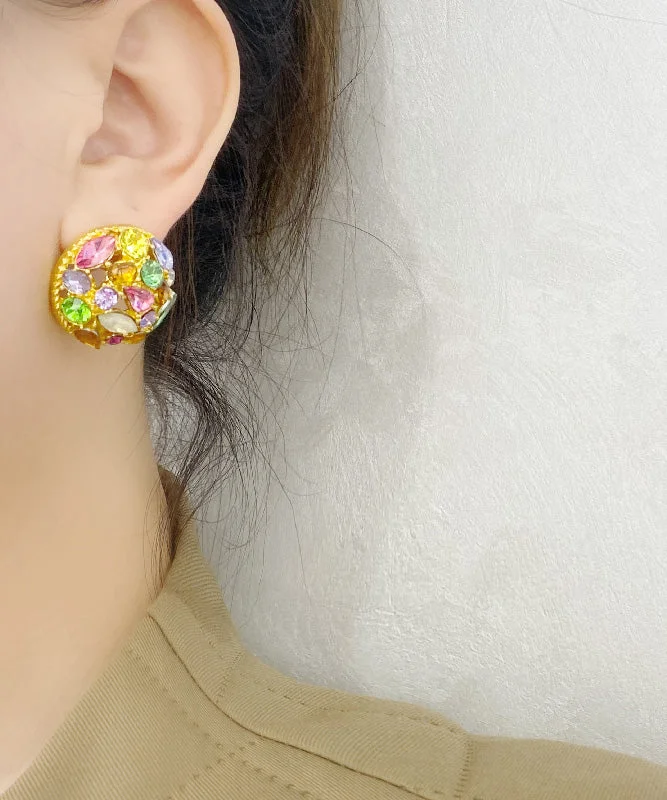 Personalized Geometric Color Clash Earrings