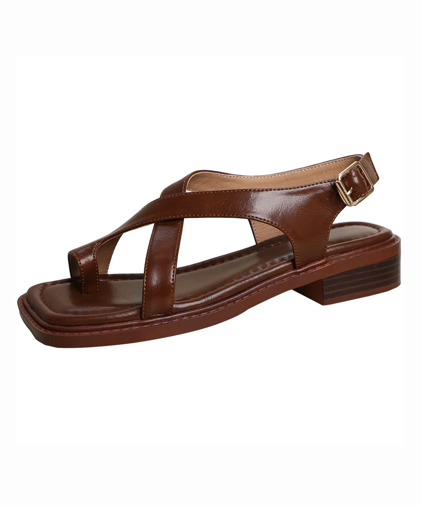 Women's Beach Flip Flops Thick Bottom Faux Leather Soft Patchwork Sandals