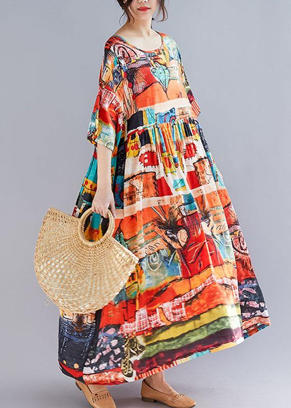 Women's Round Neck Tight Cotton Short Sleeve Dress