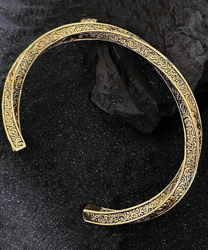 Women's Vintage Gold Antique Gold Bracelet Set of Two