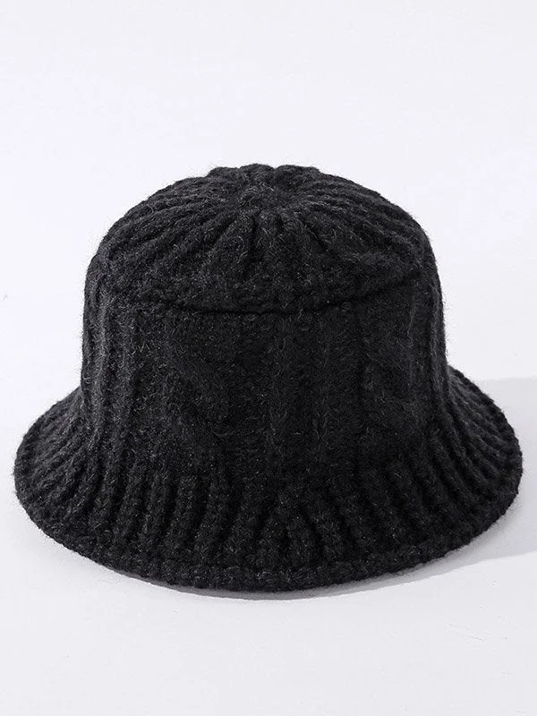 Solid Color Knit Fisherman's Hat