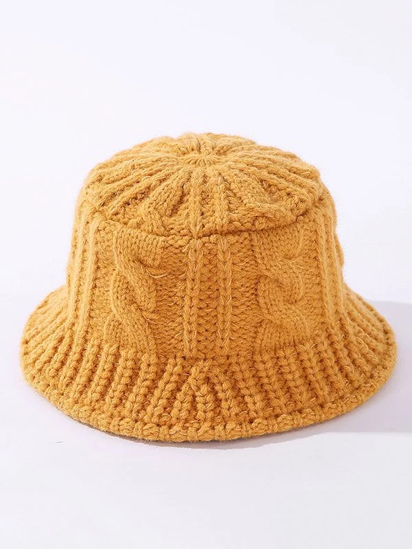 Solid Color Knit Fisherman's Hat
