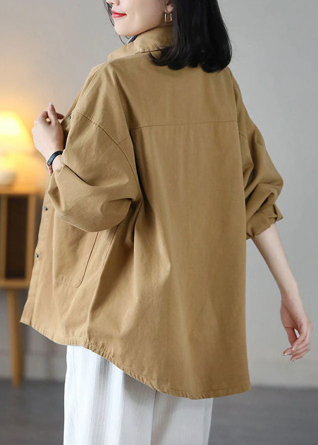 Elegant oversized pockets cotton coat