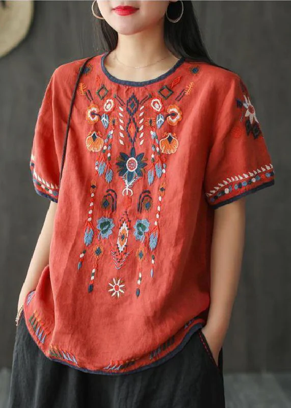 Women's Bohemian White Embroidery Cotton Summer