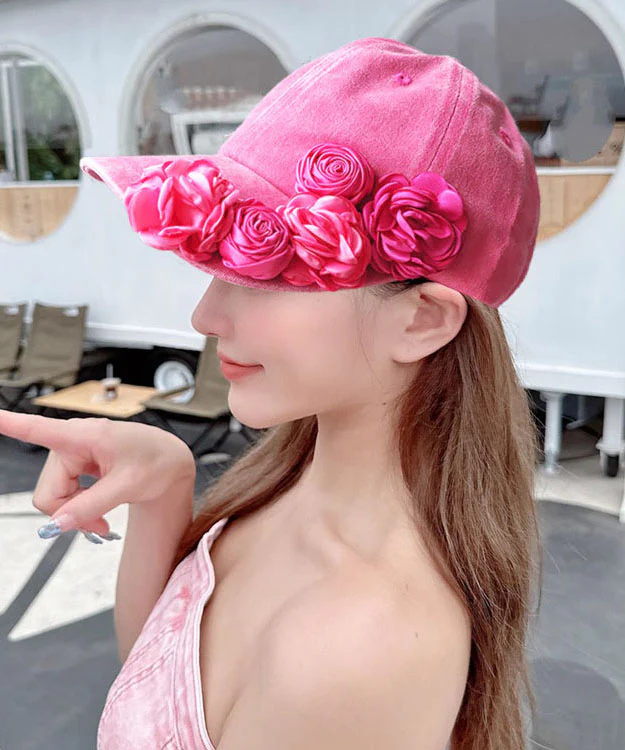 Women's Blue Floral Embellished Cowboy Baseball Cap