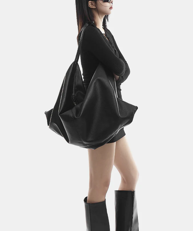 Women's Black Hundred Large Capacity Shoulder Bag