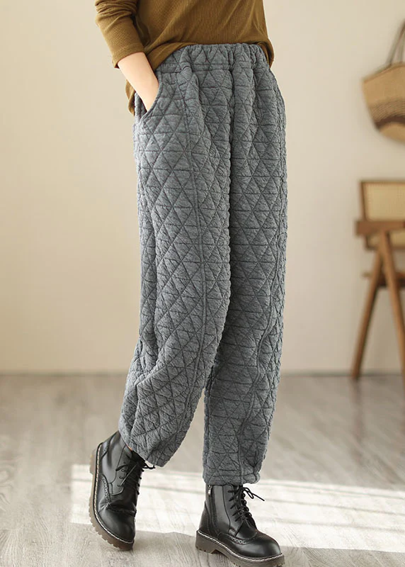 Loose High Waisted Warm Fleece Lantern Pants