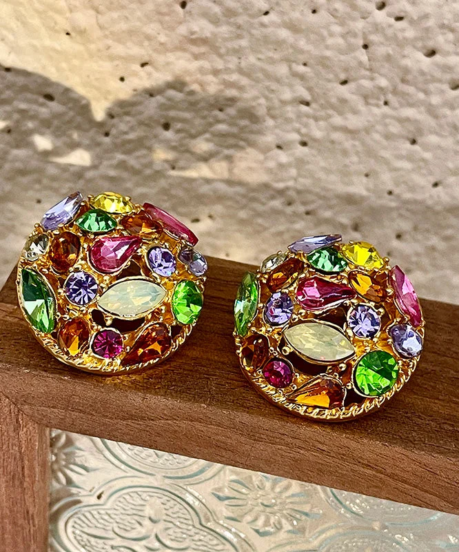Personalized Geometric Color Clash Earrings