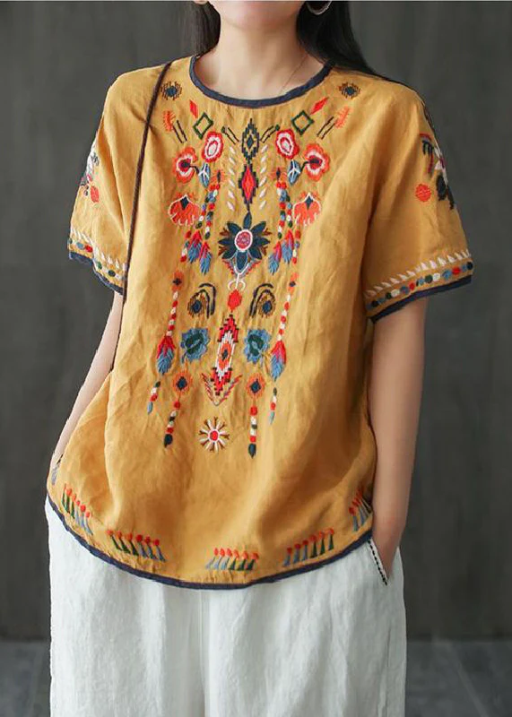 Women's Bohemian White Embroidery Cotton Summer