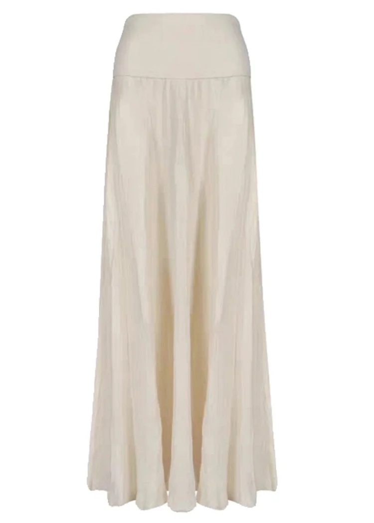 Women's Party Beach Beige Cotton High Waist Two Piece Sleeveless Set