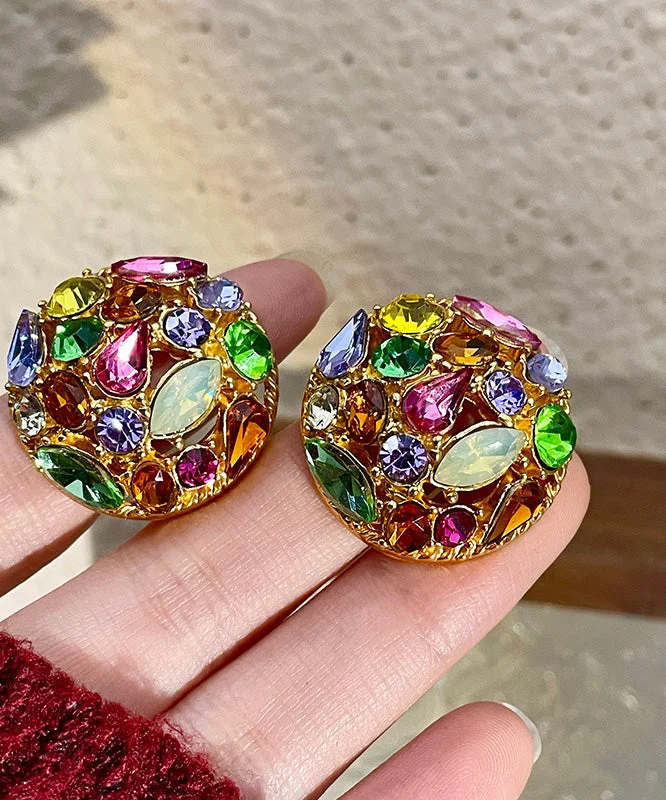 Personalized Geometric Color Clash Earrings