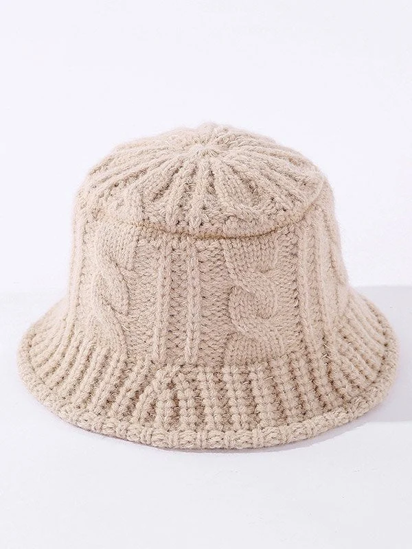 Solid Color Knit Fisherman's Hat
