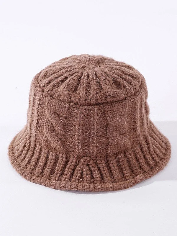 Solid Color Knit Fisherman's Hat
