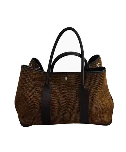 Women's Chocolate Color Large Capacity Crossbody Handbag Tote Bag