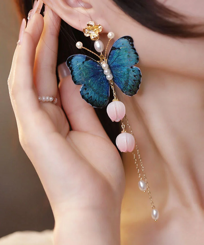 Butterfly Tassel Drop Earrings