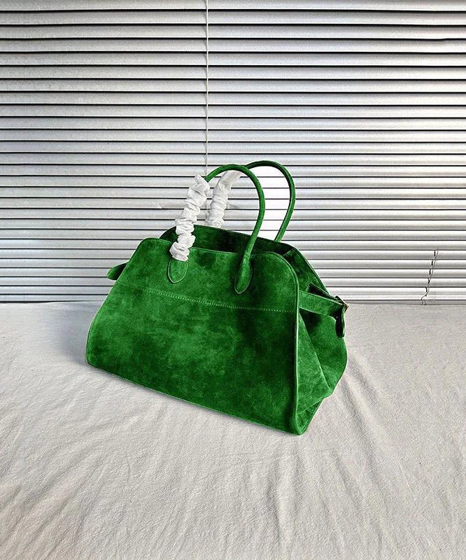 Women's Boho Green Large Capacity Suede Tote Bag