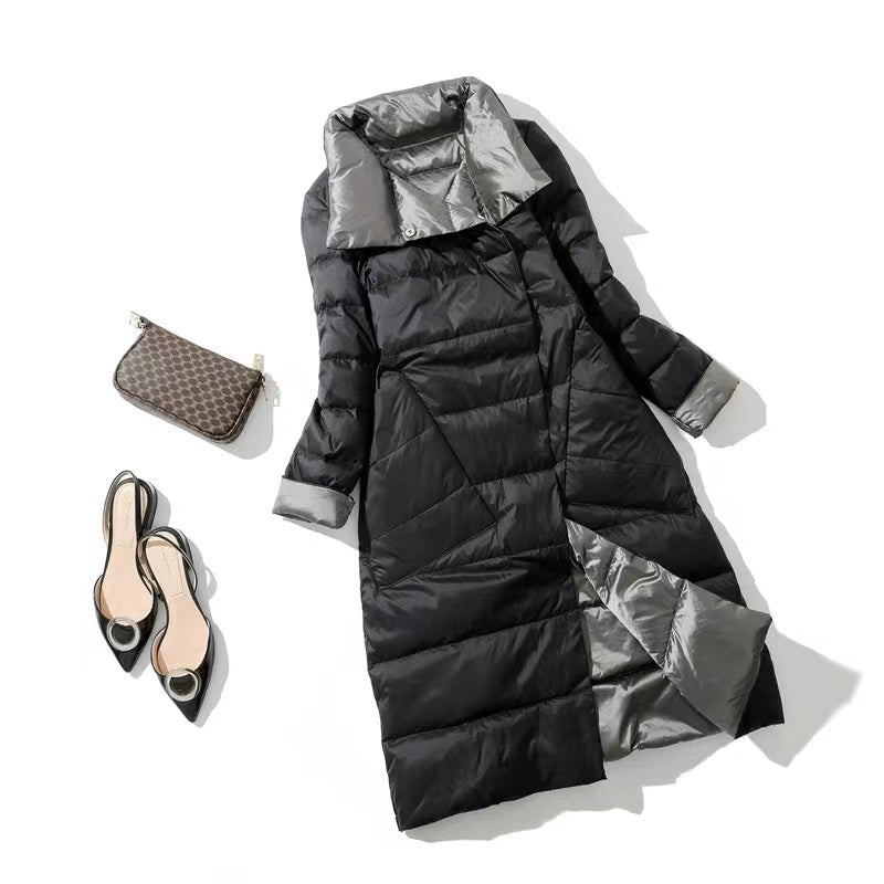 Women's winter down jacket women thickened double layer snow down jacket