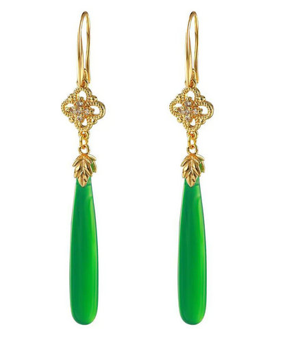 Nauk Copper Gold-Plated Tassel Dangle Earrings
