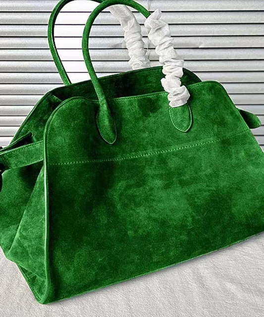 Women's Boho Green Large Capacity Suede Tote Bag