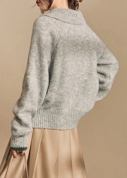 Women's Peter Pan Collar Button Knit Cardigan