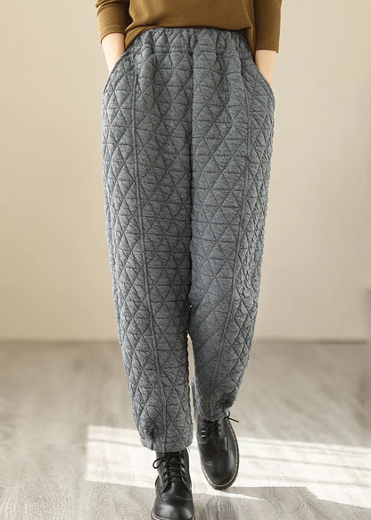 Loose High Waisted Warm Fleece Lantern Pants