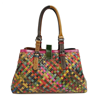 Women's Multicolor Leather Handbag