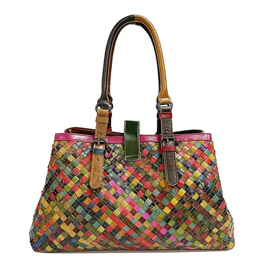 Women's Multicolor Leather Handbag