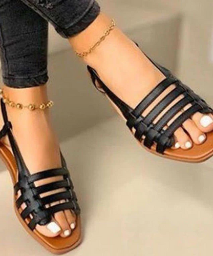 Patchwork Open Toe Hollow Out Hop Walking Beach Sandals