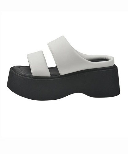 Silver Fashion Thick Bottom Open Toe Sandals