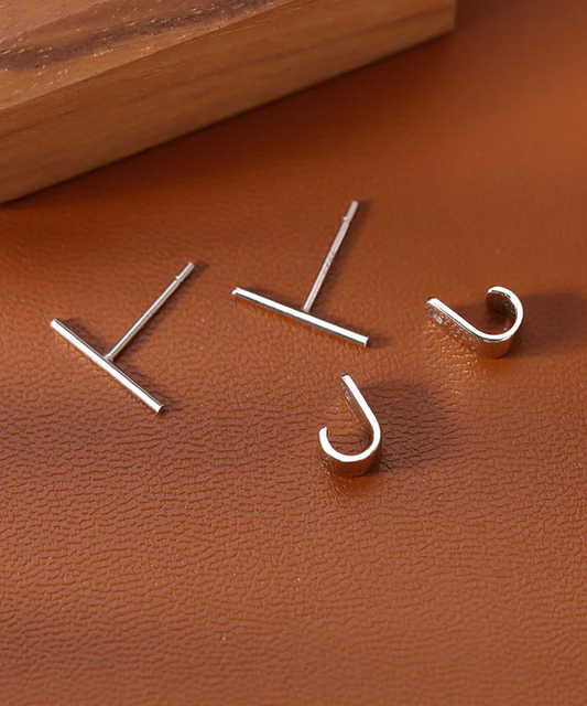 Women's Design Silk Sterling Silver Stud Earrings