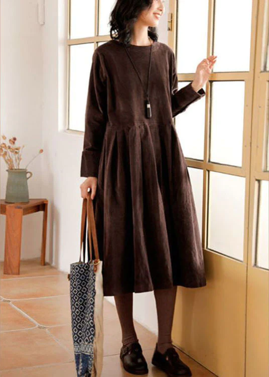 French Vintage Haute Corduroy Dress
