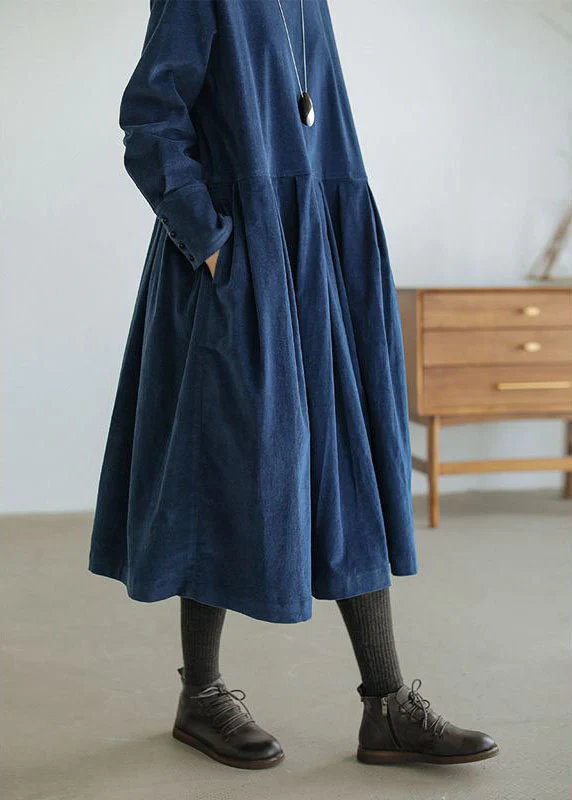 French Vintage Haute Corduroy Dress