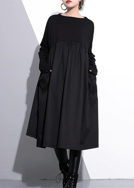 Elegant Italian Fabric Patchwork Dress