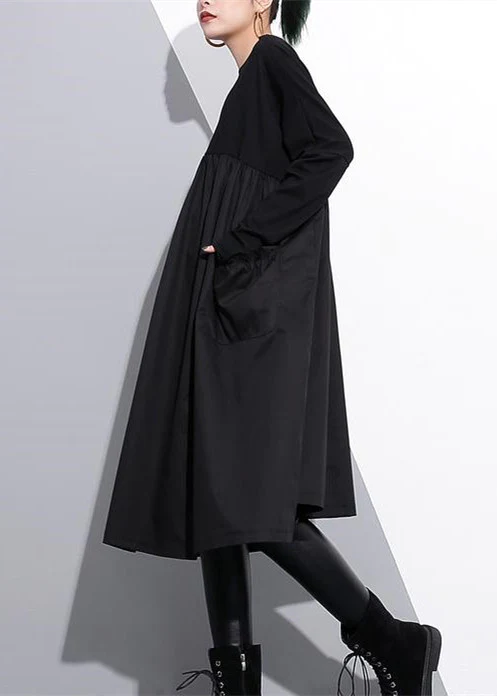 Elegant Italian Fabric Patchwork Dress
