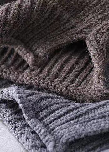 Simple casual high neck autumn and winter knitted jumper