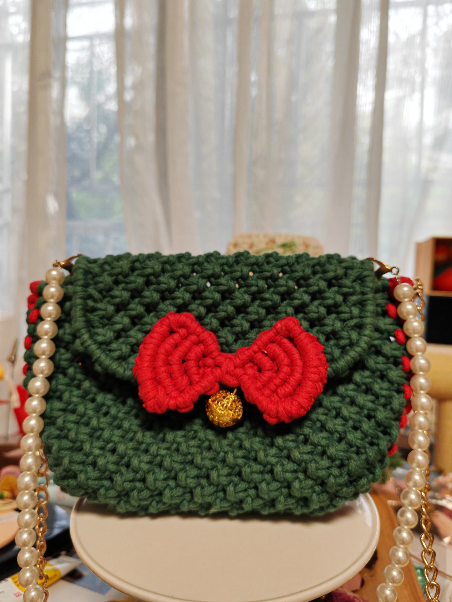 DIY Crossbody Shoulder Clashing Christmas Bag