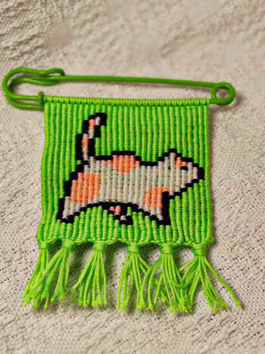 DIY Kitten Mini Tapestry Pin Buckle
