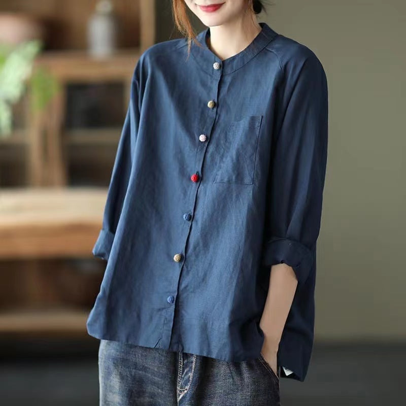 Vintage Cotton Linen Shirt