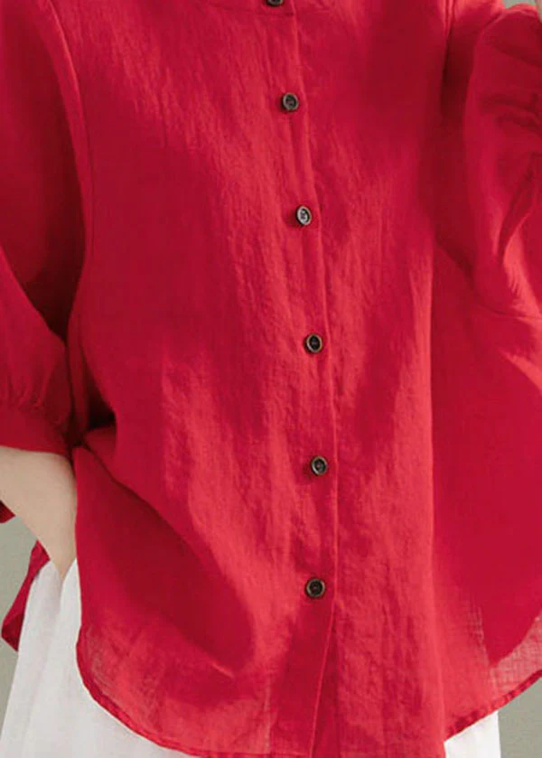 Vintage Lantern Sleeve Cardigan Shirt