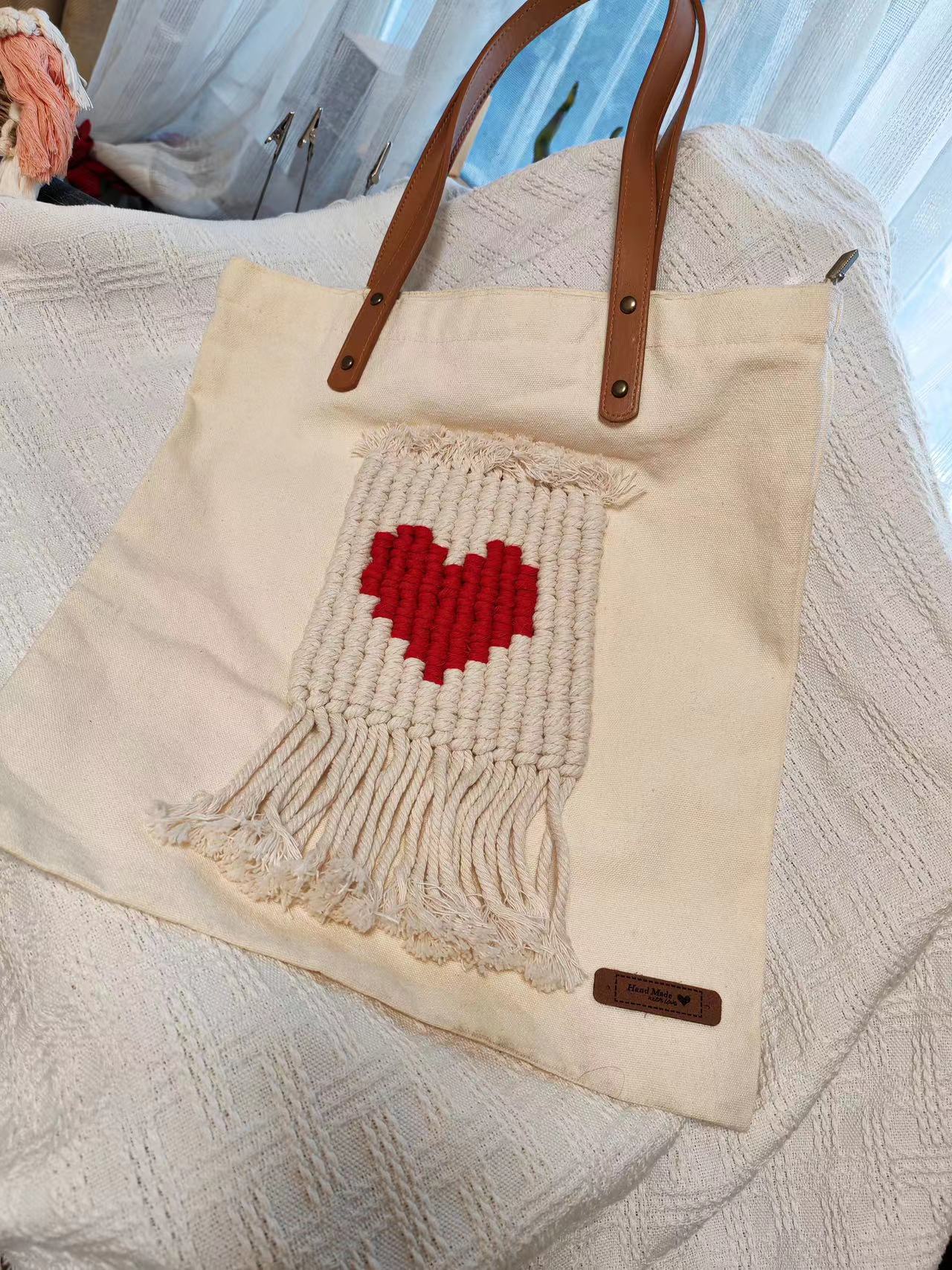 DIY Handmade Love Canvas Bag